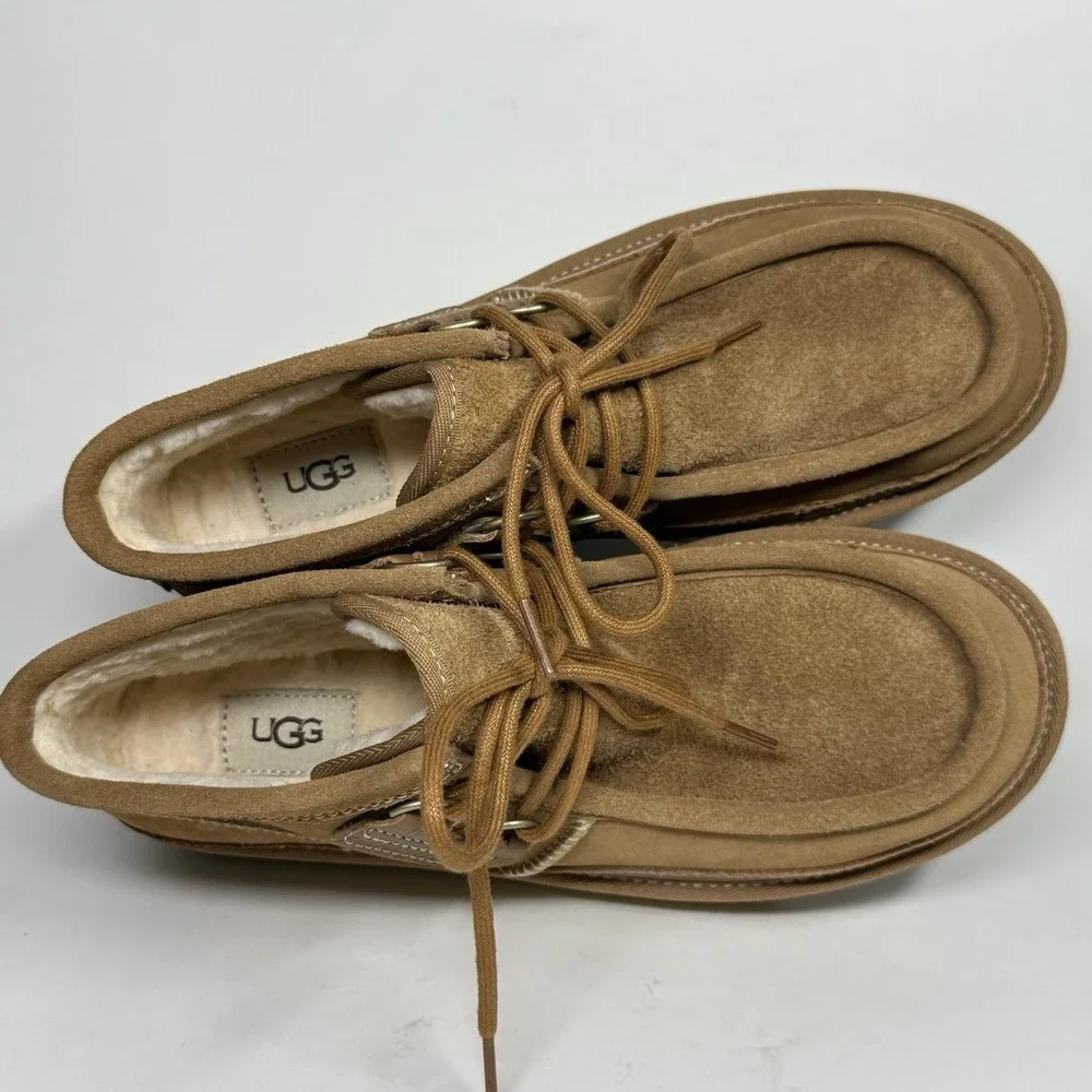 NEW UGG Men's Size 10 Brown Tan Suede Leather Hayden Mod Chukka Boots Lace‎ Up